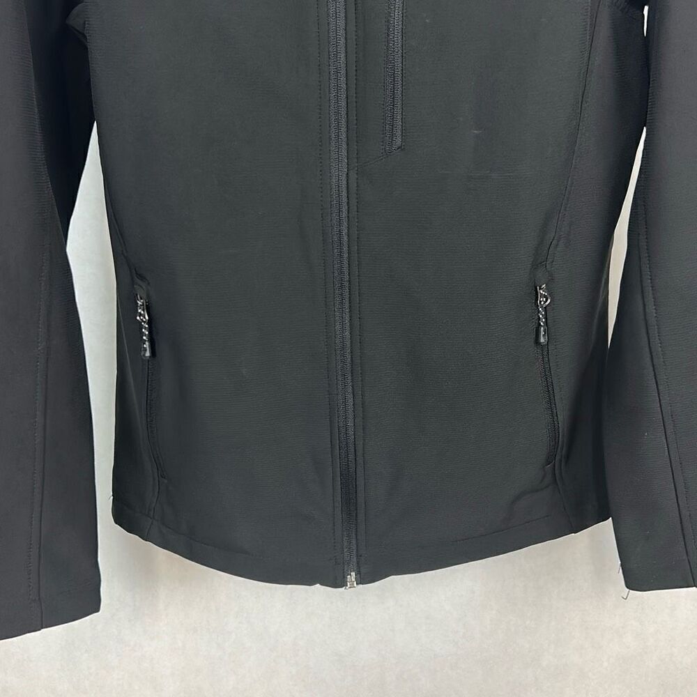 Swiss Tech Mens Softshell Jacket Sz Small Black Front Zip Hand Pockets - Picture 3 of 11